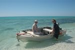 Das Dinghi als Transportmittel zu den Inseln